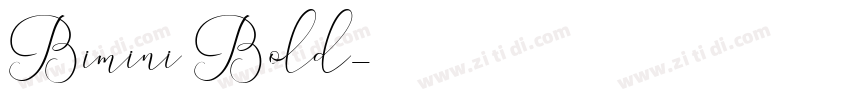 Bimini Bold字体转换